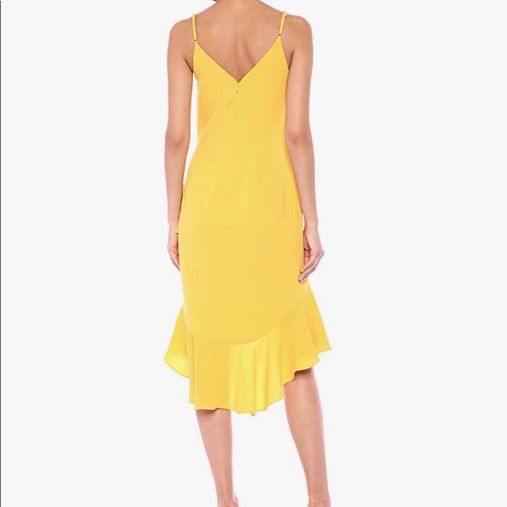 Dress the Population Wendy Ruffle Hem Midi Dress M - Picture 2 of 9